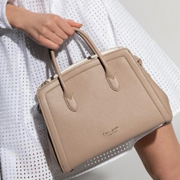 NWT Kate Spade Knott medium satchel in tan *updated pics* - Picture 2 of 14